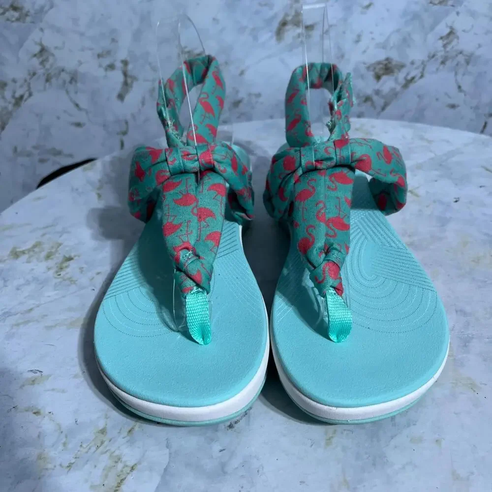 Clarks Arla Nicole Women's Size 9.5 Wide Shoes Green Comfort Slingback Sandals - Picture 3 of 12